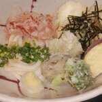 香むぎ - かしわ親子天ぶっかけうどん冷