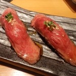 焼肉 黒5 - 「A-5和牛の絶品握り」です