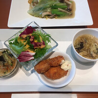 中国料理 大湖苑  - 海鮮あんかけ焼きそば (*´ω`*)ランチセット