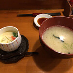 博多寿し - 茶碗蒸し＆味噌汁