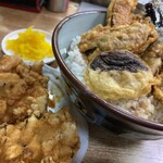 豊野丼 - 真鱈のしらこ天丼