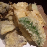 蕎麦ひら井 - キスと野菜の天ぷら