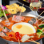 tomato cheese skewer hot pot