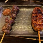 やきとりの扇屋 - 牛ハラミ・なんこつつくね
