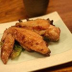 居酒屋喜楽 - 信州黄金シャモ手羽塩焼き