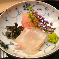 割烹 喜作 - 【御造り：カジキマグロ（銚子）、鯛（大分県）】◎2012/3