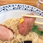 きくや - 鴨と鶏の荒炊き中華そば〜潮仕立て〜