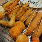 元祖串かつ だるま 道頓堀店 - 迷ったので‥‥道頓堀セットにプラスいくつか