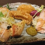 別邸 福の花 - 長州どり塩焼き、真鯛の竜田揚げ、鹿野高原豚のロースト