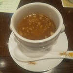 銀座アスター - フカヒレとポルチーニ茸のスープ