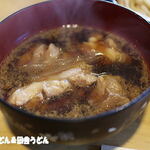 手打うどん 松屋 - とり肉汁