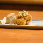 日本料理 たかむら - 揚：タルタルのせ〜