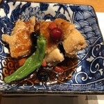 Washoku Sake En - 揚げ物：揚げ鶏の黒酢あん
