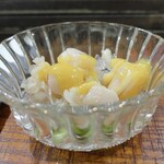 桶家乃隠居 - 貝柱の酢みそ和え