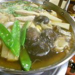 いせ源 - あんこう鍋（加熱中）