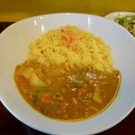 DAS CURRY KIMURA RESTAURANT - ランチセット（キーマ野菜カレー）　1100円　＋　大盛り　200円