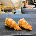 松寿司 - 大好きな海老♡お腹いっぱいでも横流しはしません！