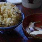 別所山荘 - 松茸ご飯、松茸のお吸い物