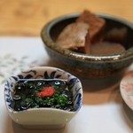 寿し膳かのこ - ナマコ酢：よく冷えた生beerとまず一杯！