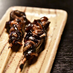 山の茶屋 - 【ランチ 9,000円コース】肝焼き：別角度にて。