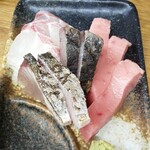 Shomin - 刺盛  500円   本鮪トロ･サワラ･鯛  ボリュミー