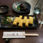 清月 - 肝焼き/うまき/菊正宗　香り冷酒