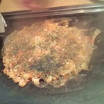 いちりき - ミックスもんじゃを焼いているところ