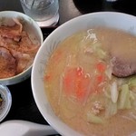 グリルストウ - 味噌ラーメンとミニ焼肉丼せっと