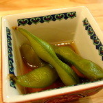菜根譚 北海道中華 - お通し・枝豆老酒漬け
