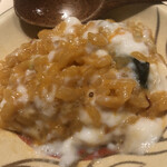 すが弥 - 白子を割って混ぜ混ぜします。まるでリゾット。やばい！