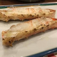 活カニの花咲 - 焼きガニ