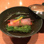 日本料理 たかむら - 海老の奉書巻