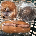 ユーコープ - 料理写真:ブルーベリーロール  チョコドーナツ
ハムカツロール