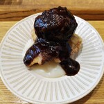 自然派中華 クイジン - ランチ共通　副菜 芽キャベツと栗豚の回鍋肉