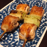 鳥田中 - コースの振袖　コースには5本の焼鳥がセットになっていたんですね　すごいコスパだ