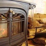 カフェK - 暖炉。かっこいい。