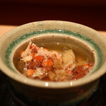 鮨 しみづ - 香箱蟹の茶碗蒸しアップ
