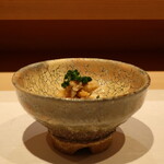 鮨 しみづ - 河豚のあらのほぐし身寿司