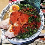 丸源ラーメン - 辛肉そば+チャーシュー+味玉子①