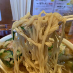 一発ラーメン はしご屋 - 極太麺