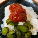 武蔵家 - 豆板醤トッピング