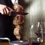 シュラスコレストラン ALEGRIA - お肉とワインの相性は抜群