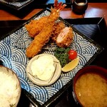 Tonkatsu Bashamichi Sakura - 大海老ミックスフライ定食