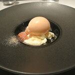 リストランテ カノフィーロ - ピンクグレープフルーツのソルベ　生姜のジェラティーナとヨーグルト