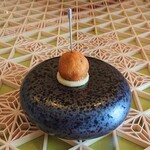 Restaurant L'armoise - 越後牛クロケット胡桃ソース：肉汁