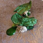 レストラン ラルモワーズ - 香り高いホウレン草♪ふきのとうソース