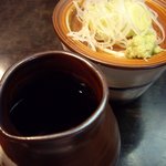 茅場町 長寿庵 - つけ汁と薬味