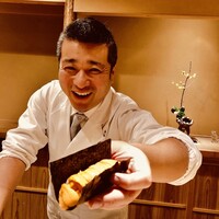 富小路 やま岸 - 親方の笑顔*\(^o^)/*
                    実物にお目にかかれて光栄です