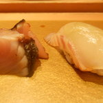 まんてん鮨 - 真鯛桜〆、銚子さわら炙り