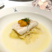 au deco - ちりめんキャベツとヒラメのエチェヴェ